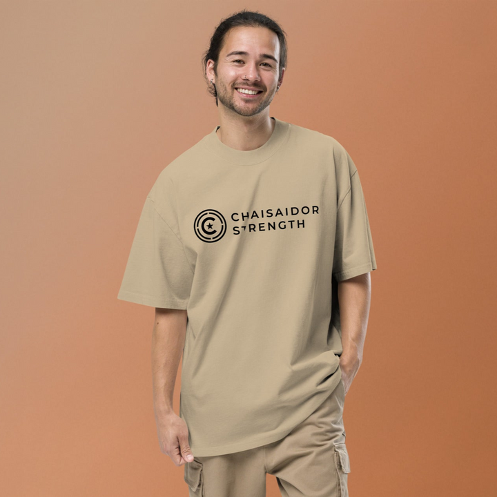 Oversized Faded L-Black T-shirt - Chaisaidor