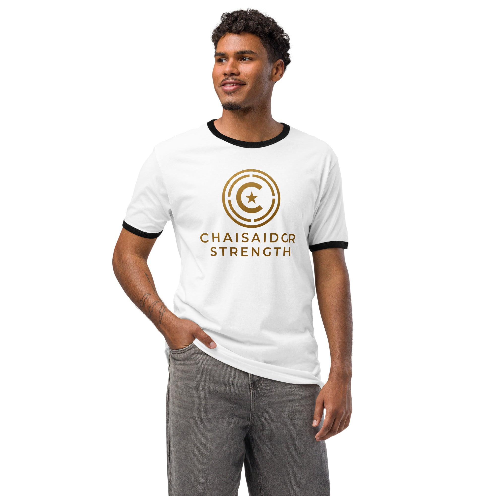 Golden Unisex Ringer T-shirt – Chaisaidor